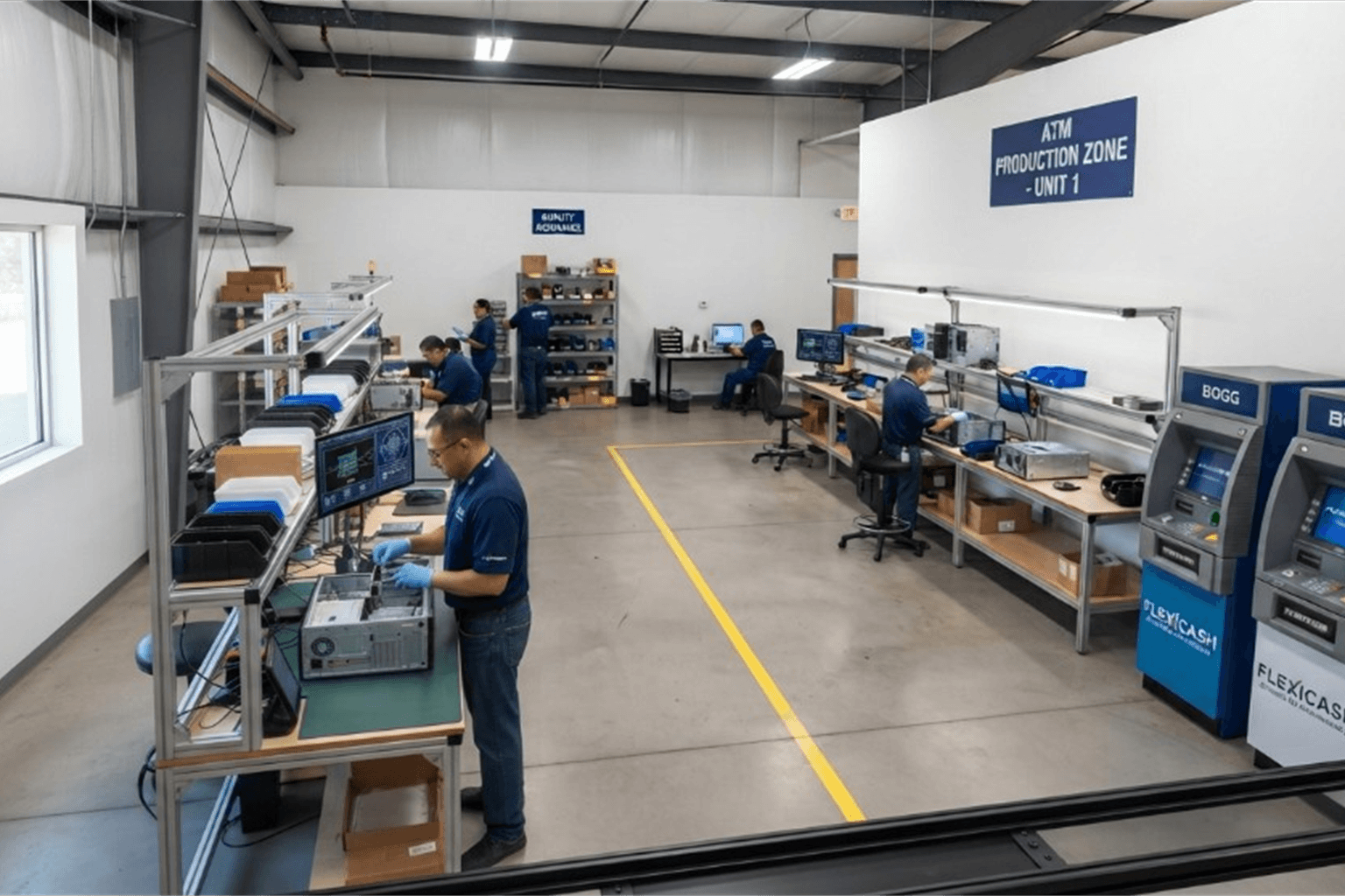 Electronics workbench used in ATM engineering